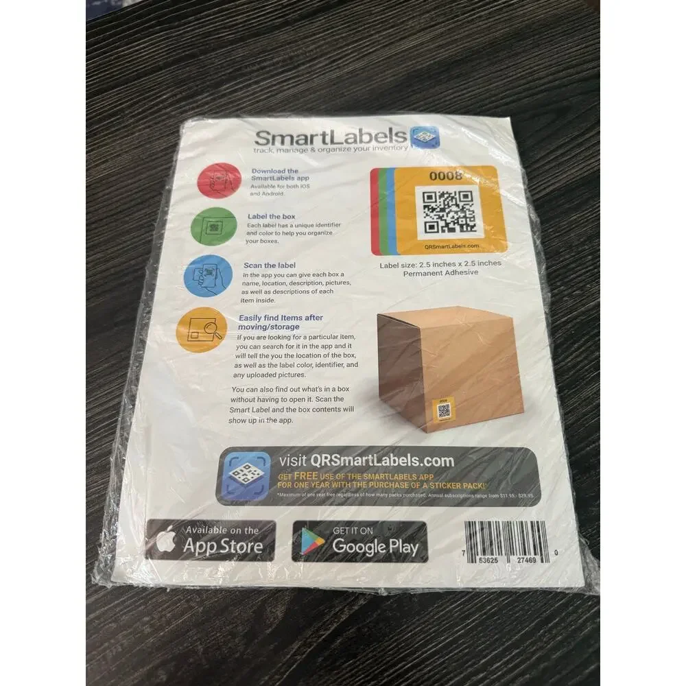 NIP Smart Label QR Code Inventory and Organization Sticker Sheets